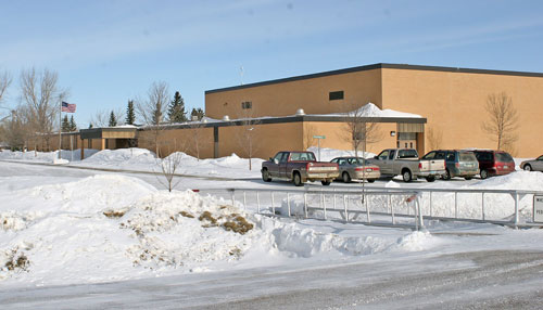 Current Divide County High School in Crosby